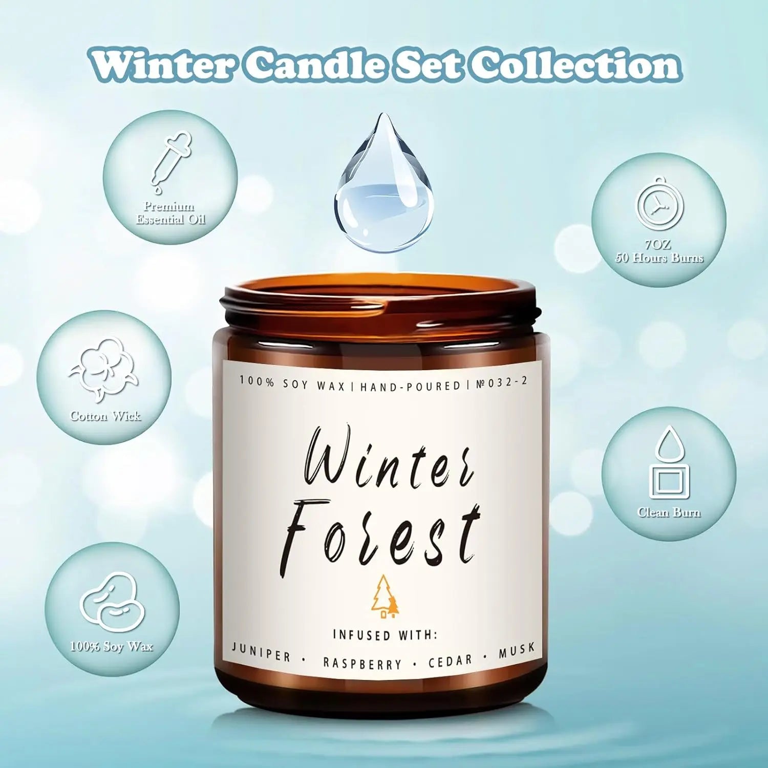 Candle Jars with Lid Fall Scented Candles for Home Soy Candles Gifts Fall Scents Candles Jar Home Decoration Birthday Candle