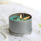 6.5OZ Spell Candles in Jars Crystal Ritual Candle Dried Flower Herbs Candles Scented Fragrance for Prayer Religious
