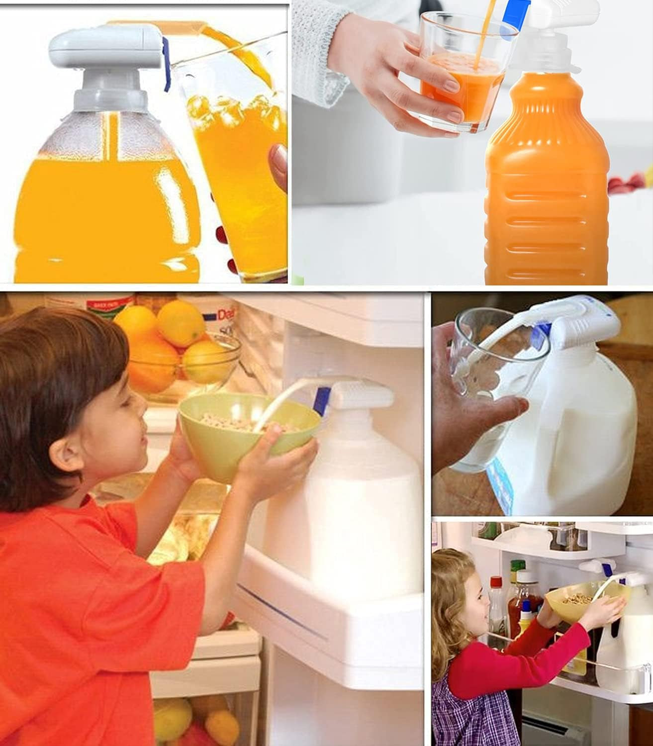 Magic Beverage Dispenser, Automatic Electric Tap for Milk Juice Beer Spill Proof Drink Dispenser, Suitable for Banquets, Outdoor and Home Kitchens(2 Pack)