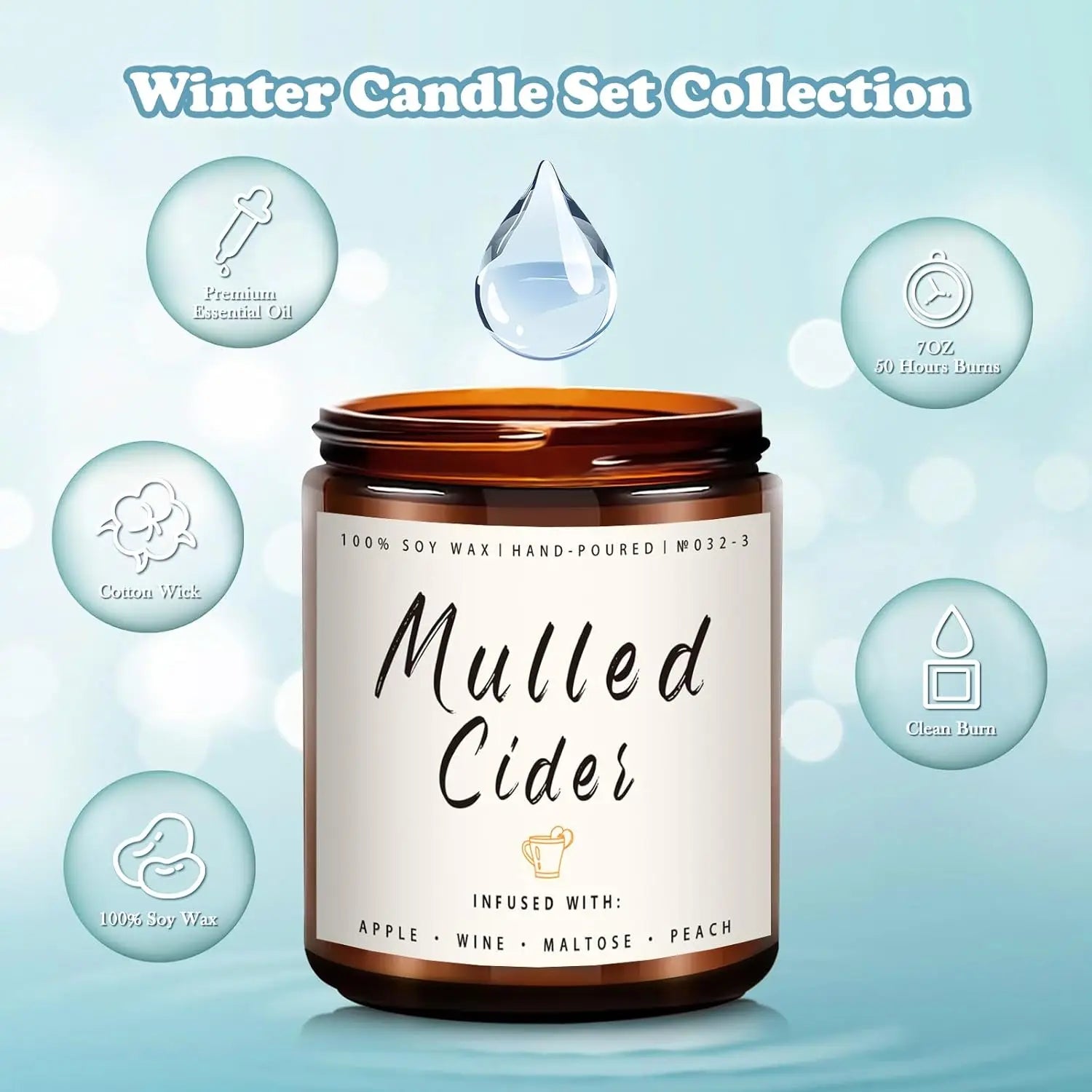 Candle Jars with Lid Fall Scented Candles for Home Soy Candles Gifts Fall Scents Candles Jar Home Decoration Birthday Candle
