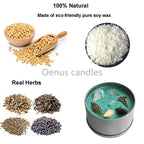 6.5OZ Spell Candles in Jars Crystal Ritual Candle Dried Flower Herbs Candles Scented Fragrance for Prayer Religious