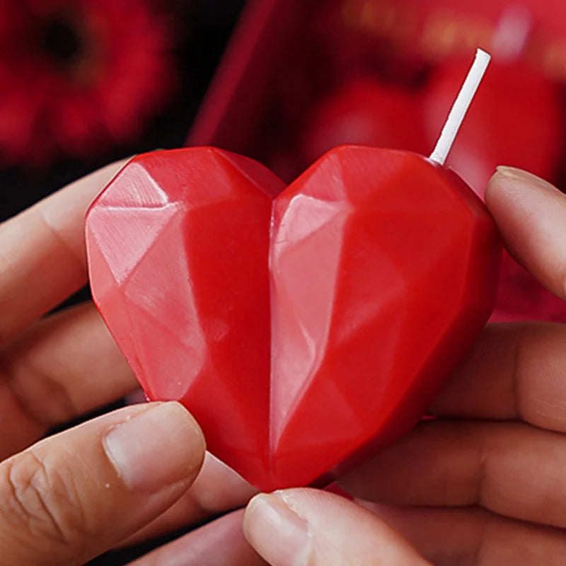 Romantic Red Love Heart Shaped Scented Candles Fragrance Aromatherapy Wax Candles Party Valentine'S Day Gifts Photo Prop