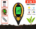 4 in 1 LCD Digital Soil Tester PH Water Moisture Temperature Sunlight Plant Test by Mama garden