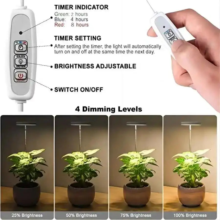 Grow Lights for Indoor Plants - LED Full Spectrum Plant Light for Indoor Plants, Ideal for Small Plants - Perfect Gift & Gardene