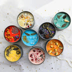 6.5OZ Spell Candles in Jars Crystal Ritual Candle Dried Flower Herbs Candles Scented Fragrance for Prayer Religious