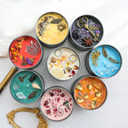 6.5OZ Spell Candles in Jars Crystal Ritual Candle Dried Flower Herbs Candles Scented Fragrance for Prayer Religious
